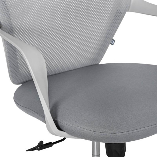 ΚΑΡΕΚΛΑ ΓΡΑΦΕΙΟΥ  FL921 ΓΚΡΙ ΥΦΑΣΜΑ ΓΚΡΙ ΣΚΕΛΕΤΟ 63x57x92-102εκ