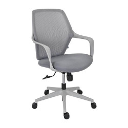 ΚΑΡΕΚΛΑ ΓΡΑΦΕΙΟΥ  FL921 ΓΚΡΙ ΥΦΑΣΜΑ ΓΚΡΙ ΣΚΕΛΕΤΟ 63x57x92-102εκ