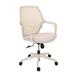 ΚΑΡΕΚΛΑ ΓΡΑΦΕΙΟΥ  FL963 ΜΠΕΖ ΥΦΑΣΜΑ ΜΠΕΖ ΣΚΕΛΕΤΟ 63x57x92-102εκ