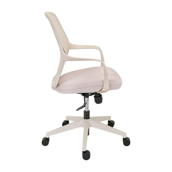 ΚΑΡΕΚΛΑ ΓΡΑΦΕΙΟΥ  FL963 ΜΠΕΖ ΥΦΑΣΜΑ ΜΠΕΖ ΣΚΕΛΕΤΟ 63x57x92-102εκ