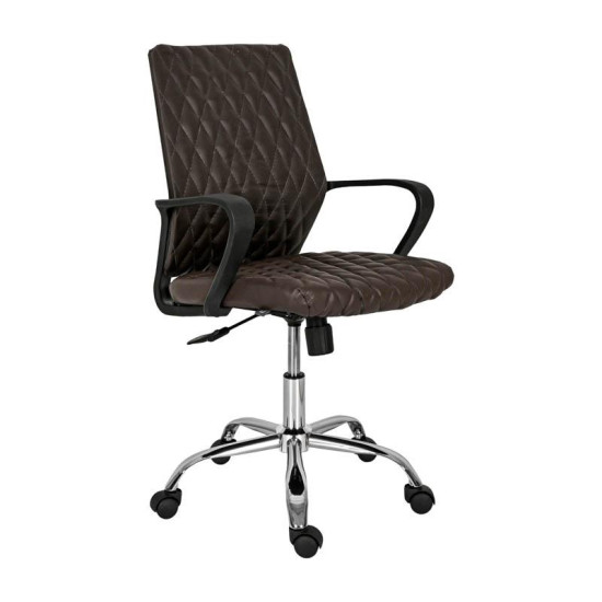 ΚΑΡΕΚΛΑ ΓΡΑΦΕΙΟΥ  ΚΑΦΕ ΤΕΧΝΟΔΕΡΜΑ 59x61x95/105εκ