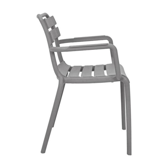 ΚΑΡΕΚΛΑ ΚΗΠΟΥ ΑΠΟ ΠΟΛΥΠΡΟΠΥΛΕΝΙΟ  "Olivia" ΜΕ UV ΠΡΟΣΤΑΣΙΑ ΣΚΟΥΡΟ ΓΚΡΙ ΧΡΩΜΑ 43x58x81εκ