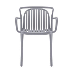 ΚΑΡΕΚΛΑ ΚΗΠΟΥ  "Amara" ΑΠΟ ΠΟΛΥΠΡΟΠΥΛΕΝΙΟ (PP) ΣΚΟΥΡΟ ΓΚΡΙ ΧΡΩΜΑ 56x57x82εκ