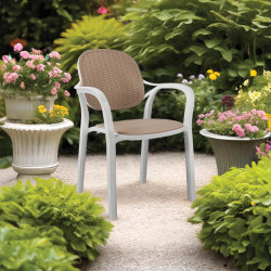 ΚΑΡΕΚΛΑ ΚΗΠΟΥ Eliza ΛΕΥΚΟ-ΜΠΕΖ ΧΡΩΜΑ 57x41x83εκ ΚΑΡΕΚΛΑ ΚΗΠΟΥ Eliza ΛΕΥΚΟ-ΜΠΕΖ ΧΡΩΜΑ 57x41x83εκ