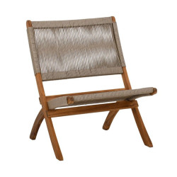 ΚΑΡΕΚΛΑ ΚΗΠΟΥ  "Ivy" ΦΥΣΙΚΟ ΞΥΛΟ ΑΚΑΚΙΑΣ ΜΕ ΜΠΕΖ ΚΟΡΔΟΝΙ 72x60x75εκ