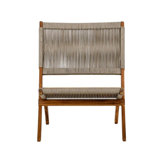 ΚΑΡΕΚΛΑ ΚΗΠΟΥ  "Ivy" ΦΥΣΙΚΟ ΞΥΛΟ ΑΚΑΚΙΑΣ ΜΕ ΜΠΕΖ ΚΟΡΔΟΝΙ 72x60x75εκ