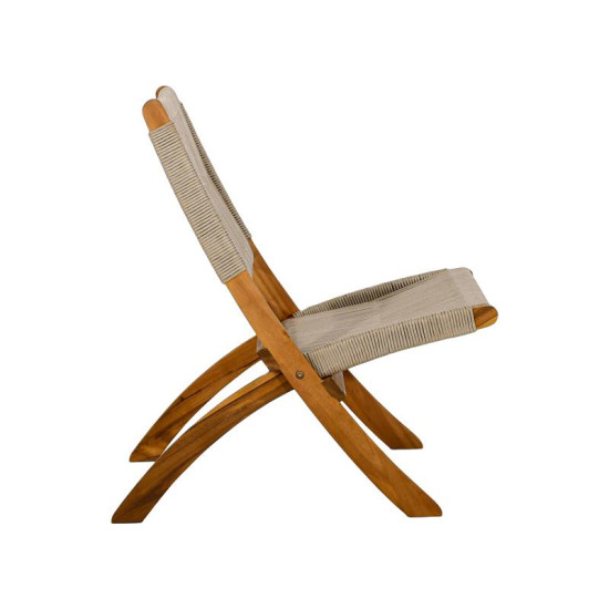 ΚΑΡΕΚΛΑ ΚΗΠΟΥ  "Ivy" ΦΥΣΙΚΟ ΞΥΛΟ ΑΚΑΚΙΑΣ ΜΕ ΜΠΕΖ ΚΟΡΔΟΝΙ 72x60x75εκ