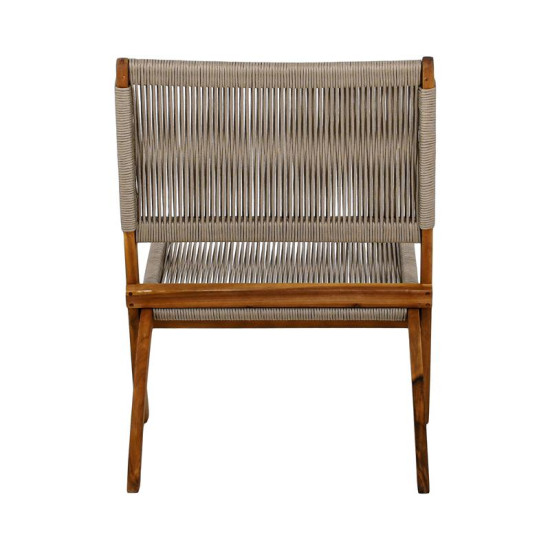 ΚΑΡΕΚΛΑ ΚΗΠΟΥ  "Ivy" ΦΥΣΙΚΟ ΞΥΛΟ ΑΚΑΚΙΑΣ ΜΕ ΜΠΕΖ ΚΟΡΔΟΝΙ 72x60x75εκ