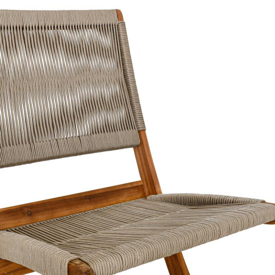 ΚΑΡΕΚΛΑ ΚΗΠΟΥ  "Ivy" ΦΥΣΙΚΟ ΞΥΛΟ ΑΚΑΚΙΑΣ ΜΕ ΜΠΕΖ ΚΟΡΔΟΝΙ 72x60x75εκ