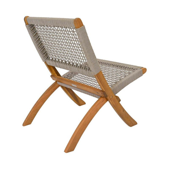 ΚΑΡΕΚΛΑ ΚΗΠΟΥ  "Lyra" ΦΥΣΙΚΟ ΞΥΛΟ ΑΚΑΚΙΑΣ ΜΕ ΜΠΕΖ ΚΟΡΔΟΝΙ 72x60x75εκ