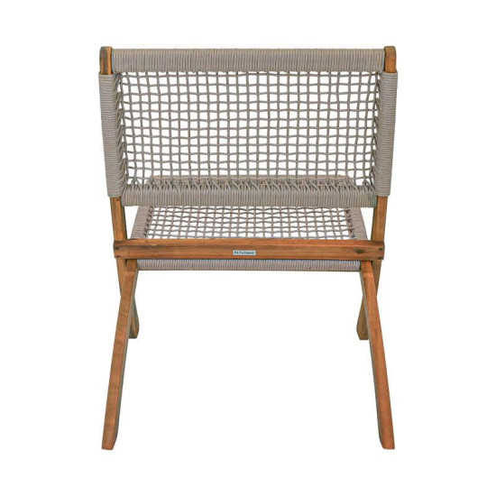 ΚΑΡΕΚΛΑ ΚΗΠΟΥ  "Lyra" ΦΥΣΙΚΟ ΞΥΛΟ ΑΚΑΚΙΑΣ ΜΕ ΜΠΕΖ ΚΟΡΔΟΝΙ 72x60x75εκ