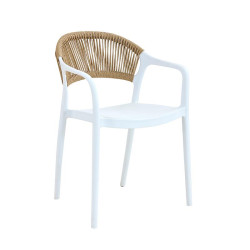 ΚΑΡΕΚΛΑ ΚΗΠΟΥ  Marion ΛΕΥΚΟ-ΚΑΦΕ ΧΡΩΜΑ 57x54x81εκ