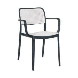 ΚΑΡΕΚΛΑ ΚΗΠΟΥ  Olesia ΓΚΡΙ ΜΕ ΛΕΥΚΟ ΧΡΩΜΑ 56x43x81εκ