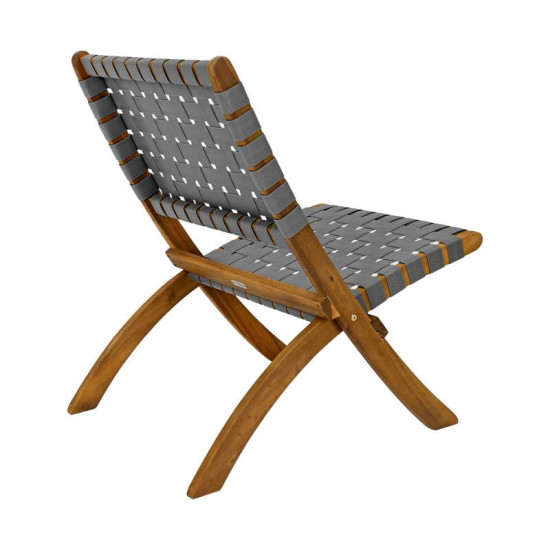 ΚΑΡΕΚΛΑ ΚΗΠΟΥ  "Solena" ΦΥΣΙΚΟ ΞΥΛΟ ΑΚΑΚΙΑΣ ΜΕ ΓΚΡΙ PU ΙΜΑΝΤΕΣ 72x60x75εκ