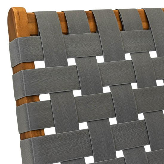 ΚΑΡΕΚΛΑ ΚΗΠΟΥ  "Solena" ΦΥΣΙΚΟ ΞΥΛΟ ΑΚΑΚΙΑΣ ΜΕ ΓΚΡΙ PU ΙΜΑΝΤΕΣ 72x60x75εκ