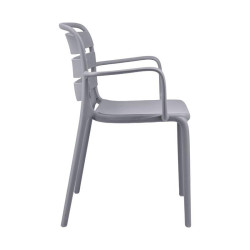 ΚΑΡΕΚΛΑ ΚΗΠΟΥ  "Talia" ΑΠΟ ΠΟΛΥΠΡΟΠΥΛΕΝΙΟ (PP) ΣΚΟΥΡΟ ΓΚΡΙ ΧΡΩΜΑ 56x60x81εκ