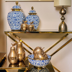 ΚΕΡΑΜΙΚΗ ΚΟΥΠ FL22961 ΜΠΛΕ-ΛΕΥΚΟ-ΧΡΥΣΟ ΧΡΩΜΑ 25x10εκ ΚΕΡΑΜΙΚΗ ΚΟΥΠ FL22961 ΜΠΛΕ-ΛΕΥΚΟ-ΧΡΥΣΟ ΧΡΩΜΑ 25x10εκ