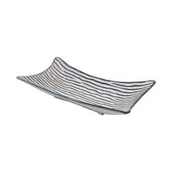 ΚΕΡΑΜΙΚΗ ΠΙΑΤΕΛΑ  FL273 ΛΕΥΚΟ-ΓΚΡΙ ΧΡΩΜΑ 36x19x8εκ