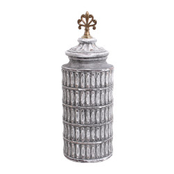 ΚΕΡΑΜΙΚΟ ΒΑΖΟ  818694 ΓΚΡΙ-ΧΡΥΣΟ 16*16*47 sls