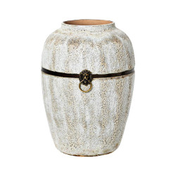 ΚΕΡΑΜΙΚΟ ΒΑΖΟ ΔΑΠΕΔΟΥ  ΓΚΡΙ ΧΡΩΜΑ 40εκ