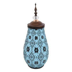 ΚΕΡΑΜΙΚΟ ΒΑΖΟ 1942 ΜΠΛΕ ΜΕ ΚΑΦΕ ΚΑΠΑΚΙ 17x45εκ ΚΕΡΑΜΙΚΟ ΒΑΖΟ 1942 ΜΠΛΕ ΜΕ ΚΑΦΕ ΚΑΠΑΚΙ 17x45εκ