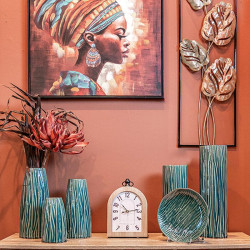 ΚΕΡΑΜΙΚΟ ΒΑΖΟ  606054 ΠΡΑΣΙΝΟ ΧΡΩΜΑ 13,5x9,5x35,5εκ sls