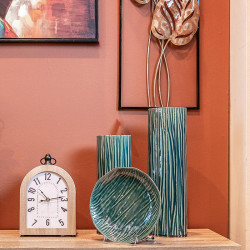 ΚΕΡΑΜΙΚΟ ΒΑΖΟ  606054 ΠΡΑΣΙΝΟ ΧΡΩΜΑ 14,4x10x45εκ sls