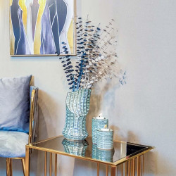 ΚΕΡΑΜΙΚΟ ΒΑΖΟ  606317 ΣΙΕΛ ΧΡΩΜΑ 14x13,5x28,3εκ sls