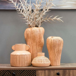 ΚΕΡΑΜΙΚΟ ΒΑΖΟ  606728 ΚΑΦΕ ΧΡΩΜΑ 17,3x17x32,2εκ sls