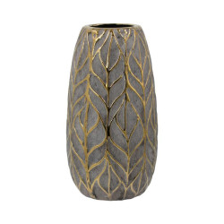 ΚΕΡΑΜΙΚΟ ΒΑΖΟ  FL126042 ΧΡΥΣΟ-ΚΑΦΕ 14x25εκ