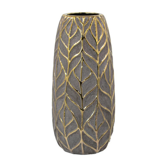 ΚΕΡΑΜΙΚΟ ΒΑΖΟ  FL126042 ΧΡΥΣΟ-ΚΑΦΕ 15x32εκ