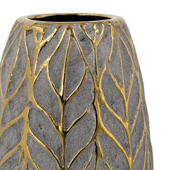 ΚΕΡΑΜΙΚΟ ΒΑΖΟ  FL126042 ΧΡΥΣΟ-ΚΑΦΕ 15x32εκ