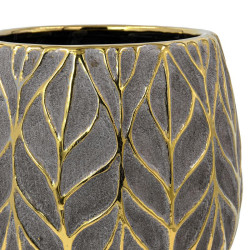 ΚΕΡΑΜΙΚΟ ΒΑΖΟ  FL126044 ΧΡΥΣΟ-ΚΑΦΕ 16x14εκ