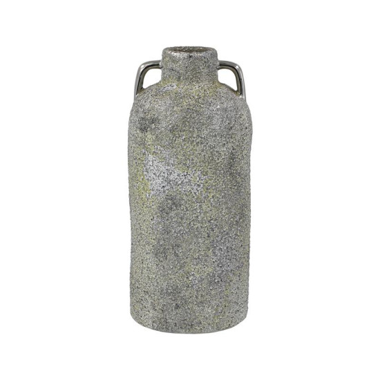 ΚΕΡΑΜΙΚΟ ΒΑΖΟ  FL134035 ΑΣΗΜΙ-ΓΚΡΙ 14x30εκ