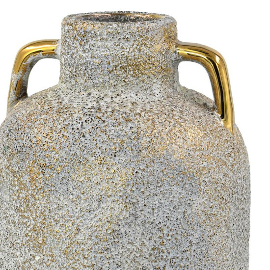 ΚΕΡΑΜΙΚΟ ΒΑΖΟ  FL134035 ΧΡΥΣΟ-ΓΚΡΙ 14x30εκ