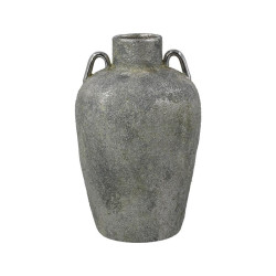 ΚΕΡΑΜΙΚΟ ΒΑΖΟ  FL134036 ΑΣΗΜΙ-ΓΚΡΙ 18x29εκ