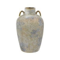 ΚΕΡΑΜΙΚΟ ΒΑΖΟ  FL134036 ΧΡΥΣΟ-ΓΚΡΙ 18x29εκ