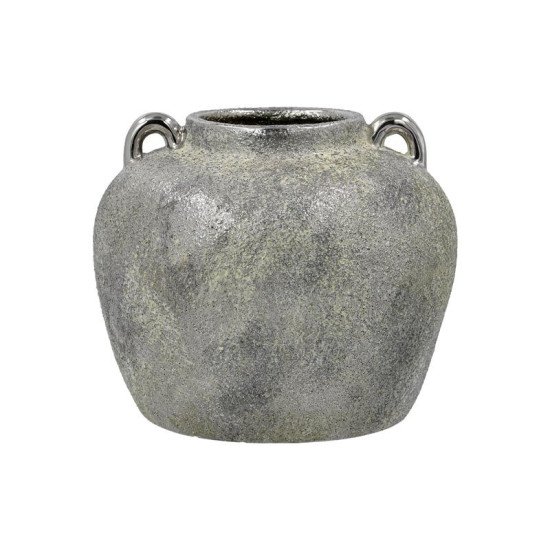 ΚΕΡΑΜΙΚΟ ΒΑΖΟ  FL134037 ΑΣΗΜΙ-ΓΚΡΙ 20x17εκ