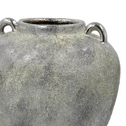 ΚΕΡΑΜΙΚΟ ΒΑΖΟ  FL134037 ΑΣΗΜΙ-ΓΚΡΙ 20x17εκ ΚΕΡΑΜΙΚΟ ΒΑΖΟ  FL134037 ΑΣΗΜΙ-ΓΚΡΙ 20x17εκ