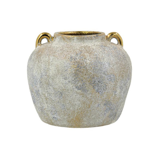 ΚΕΡΑΜΙΚΟ ΒΑΖΟ  FL134037 ΧΡΥΣΟ-ΓΚΡΙ 20x17εκ