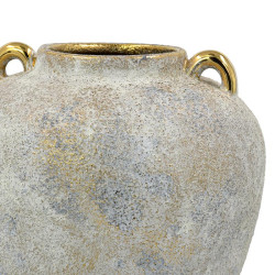 ΚΕΡΑΜΙΚΟ ΒΑΖΟ  FL134037 ΧΡΥΣΟ-ΓΚΡΙ 20x17εκ ΚΕΡΑΜΙΚΟ ΒΑΖΟ  FL134037 ΧΡΥΣΟ-ΓΚΡΙ 20x17εκ