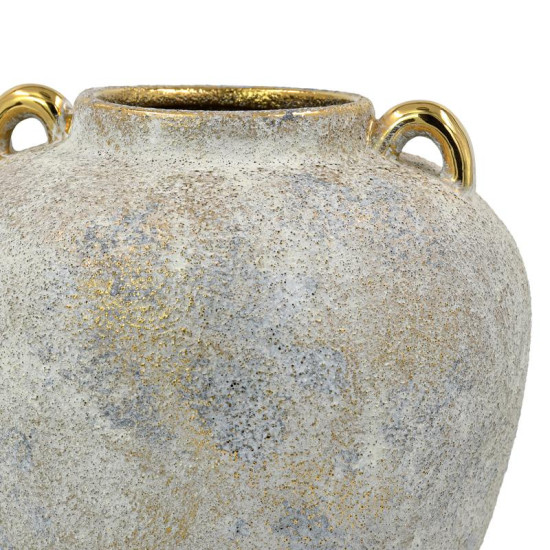 ΚΕΡΑΜΙΚΟ ΒΑΖΟ  FL134037 ΧΡΥΣΟ-ΓΚΡΙ 20x17εκ