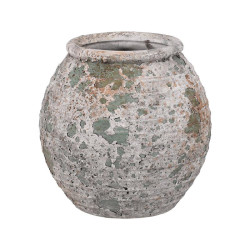 ΚΕΡΑΜΙΚΟ ΒΑΖΟ  FL19311 ΜΠΕΖ-ΚΑΦΕ-ΠΡΑΣΙΝΟ ΧΡΩΜΑ 19x19x19εκ