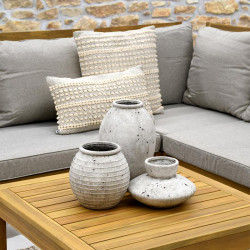 ΚΕΡΑΜΙΚΟ ΒΑΖΟ  FL19365 ΓΚΡΙ ΧΡΩΜΑ 21x21x13εκ