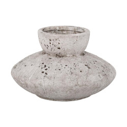 ΚΕΡΑΜΙΚΟ ΒΑΖΟ  FL19365 ΓΚΡΙ ΧΡΩΜΑ 27x27x16εκ