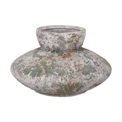 ΚΕΡΑΜΙΚΟ ΒΑΖΟ  FL19365 ΜΠΕΖ-ΚΑΦΕ-ΠΡΑΣΙΝΟ ΧΡΩΜΑ 27x27x16εκ