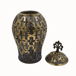 ΚΕΡΑΜΙΚΟ ΒΑΖΟ FL2329 ΜΑΥΡΟ-ΧΡΥΣΟ ΧΡΩΜΑ 19x19x41εκ ΚΕΡΑΜΙΚΟ ΒΑΖΟ FL2329 ΜΑΥΡΟ-ΧΡΥΣΟ ΧΡΩΜΑ 19x19x41εκ