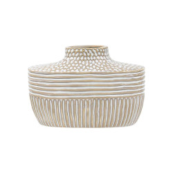 ΚΕΡΑΜΙΚΟ BAZO  FL23764 ΜΠΕΖ-ΛΕΥΚΟ ΧΡΩΜΑ 31x11x20εκ