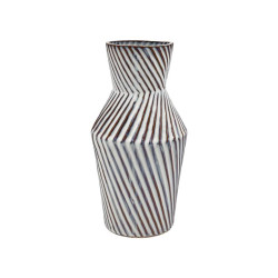 ΚΕΡΑΜΙΚΟ ΒΑΖΟ  FL258 ΛΕΥΚΟ-ΓΚΡΙ ΧΡΩΜΑ 16x32εκ