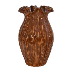 ΚΕΡΑΜΙΚΟ ΒΑΖΟ  FL30007 ΚΑΦΕ ΧΡΩΜΑ 22x36εκ